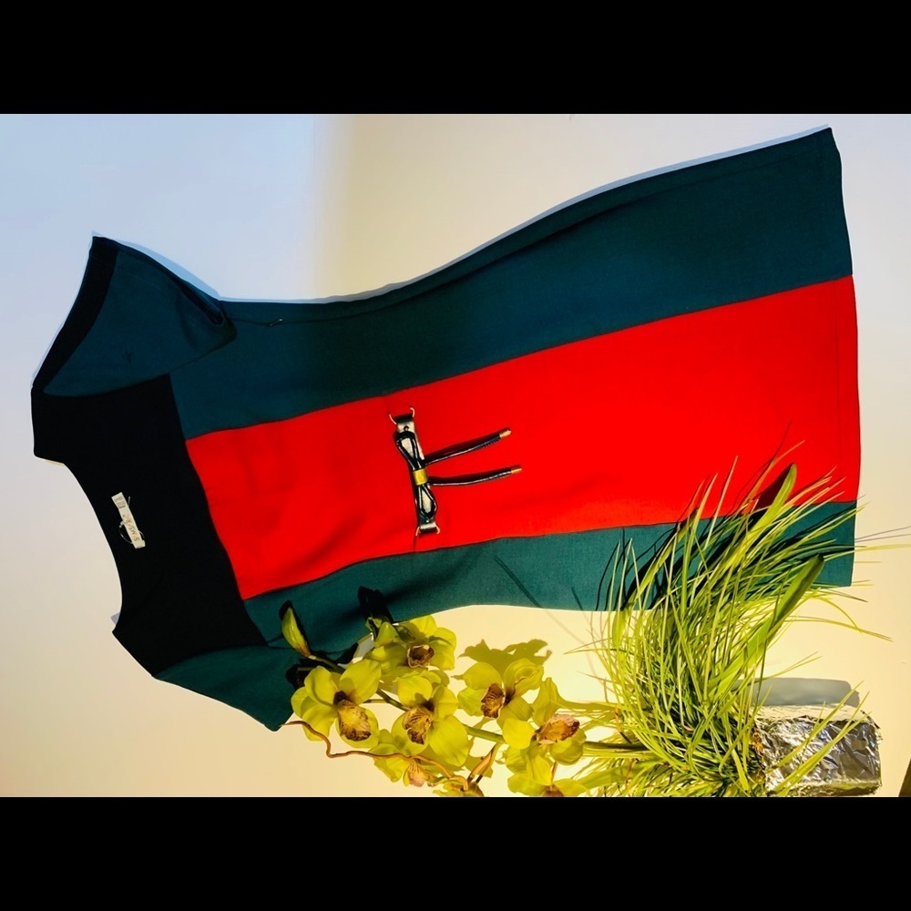 Samsara Green & Red Dress size 12